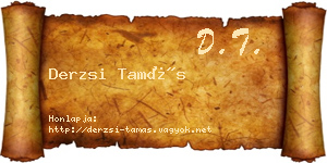 Derzsi Tamás névjegykártya