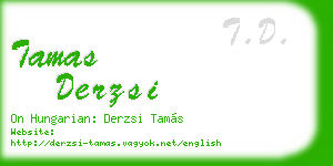 tamas derzsi business card
