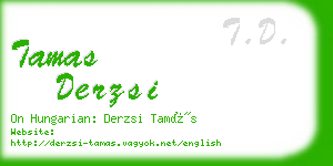 tamas derzsi business card